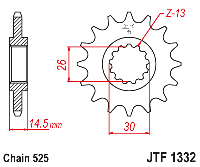Купить запчасть JT - JTF133216 Звезда передняя