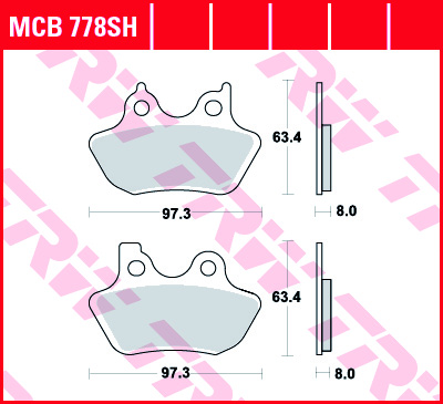 Купить запчасть TRW - MCB778SH Колодки тормозные