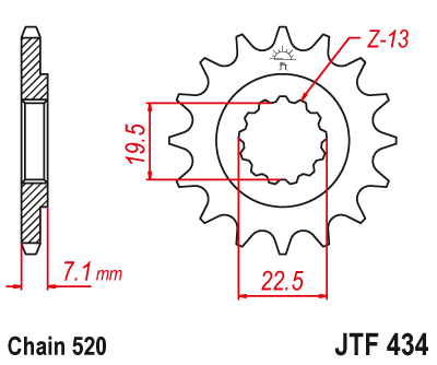 Купить запчасть JT - JTF43413 Звезда передняя