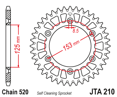 Купить запчасть JT - JTA21050 Звезда задняя алюминий 520