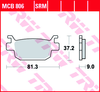 Купить запчасть TRW - MCB806SRM Колодки тормозные