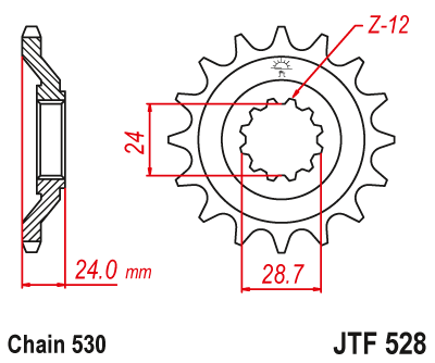 Купить запчасть JT - JTF52817 Звезда передняя 530