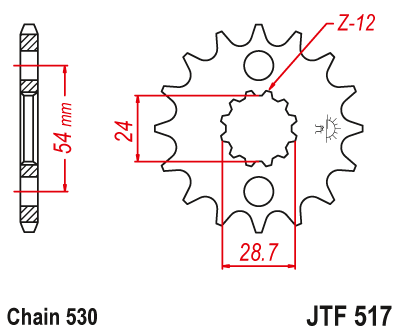 Купить запчасть JT - JTF51718 Звезда передняя 530